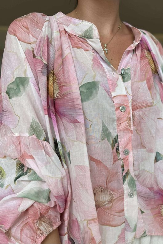 Sa Caleta Anemone Bubble Blouse Pinks /5 =